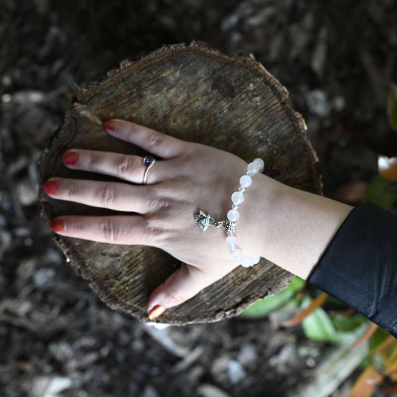 Bracelet en pierres naturelles de Quartz Rose